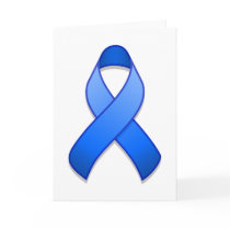 Blue Awareness Ribbon Card