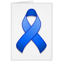 Blue Awareness Ribbon Card