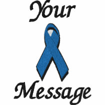 Blue awareness ribbon - Customize embroidered shirts