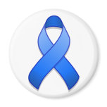 Blue Awareness Ribbon Magnet