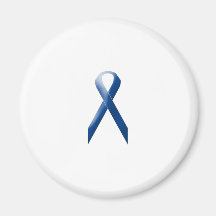 Blue awareness ribbon magnets