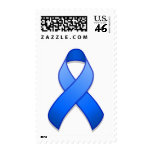 Blue Awareness Ribbon Postage postage