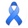 Blue Awareness Ribbon Round Sticker