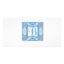 Blue B Photo Greeting Card
