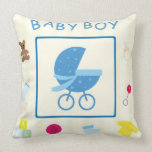 Blue Baby Boy Crib Pillow