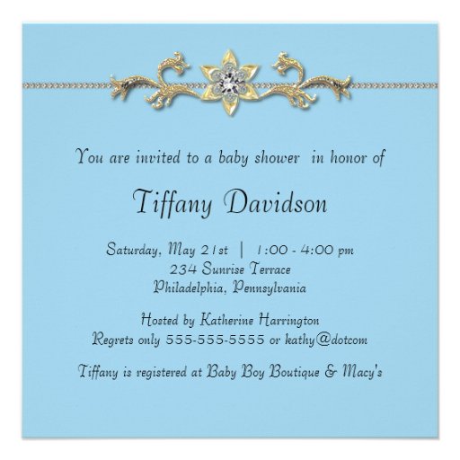 Blue Baby Boy Prince Shower Personalized Invites