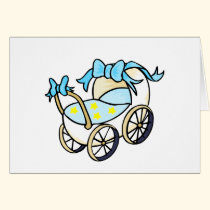 blue baby buggy cards