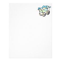 blue baby buggy custom letterhead