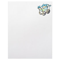 blue baby buggy custom letterhead