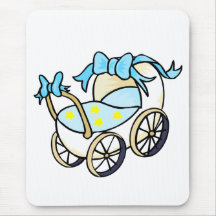 blue baby buggy mousepads