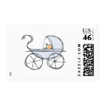 Blue Baby Carriage Postage Stamps