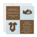 Blue Baby Clothes invitation