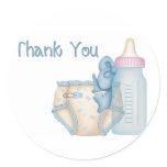 Blue Baby Diaper & Bottle Stickers