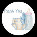 Blue Baby Diaper & Bottle Stickers