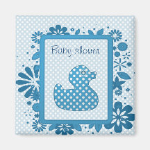 blue baby ducky fridge magnet