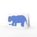 Blue baby elephant card by serenity_ii Blue baby elephant card