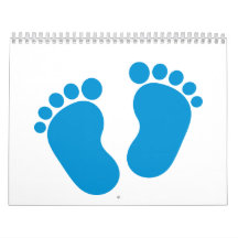 Blue baby feet wall calendars