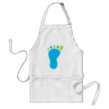 Blue Baby Foot Apron