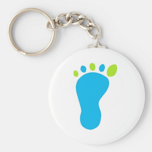 Blue Baby Foot Key Chain
