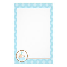 Blue Baby in Umbrella Stationery