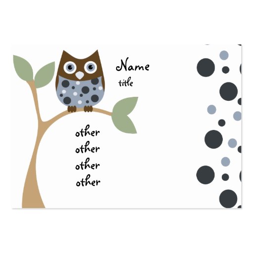 Blue Baby Owl Business Card