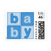Blue Baby Postage Stamps