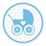 Blue Baby Pram Icon Sticker Sheet