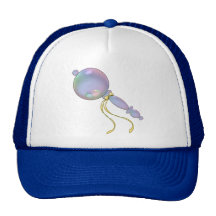 BLUE BABY RATTLE by SHARON SHARPE Trucker Hat