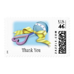 Blue Baby Rattle It's A Boy Postage Stamp