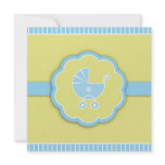 Blue Baby Shower Boy Flat Invitation