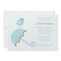 Blue Baby Shower Invitation