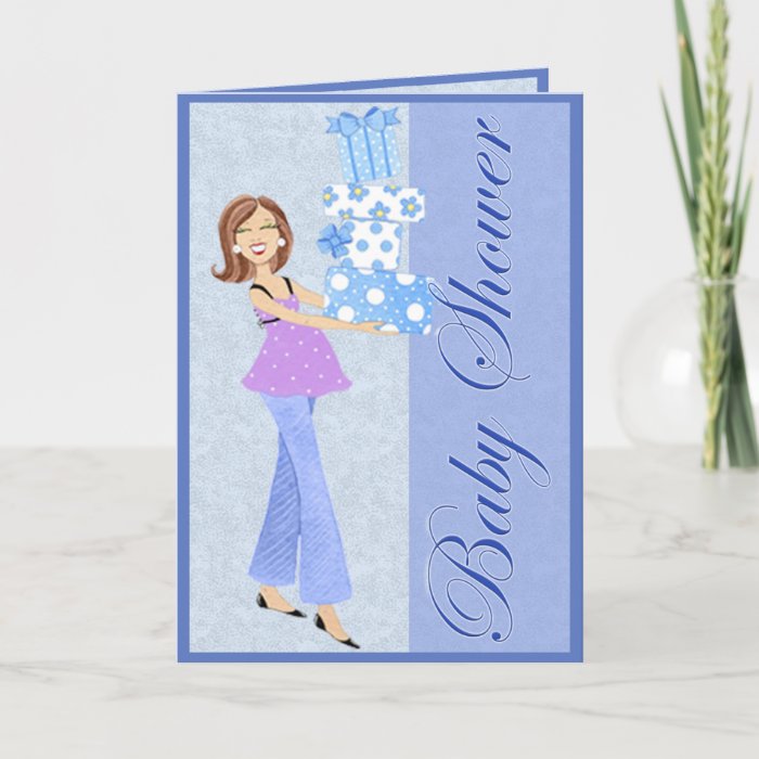 Blue Baby Shower Invitation Cards