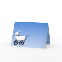 Blue Baby Shower Invitation Greeting Cards
