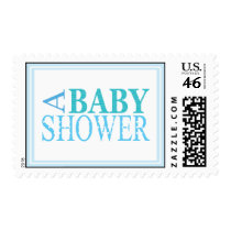 Blue Baby Shower Postage Stamp