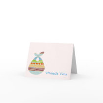 Blue Baby Shower Thank You Boho Bundle Greeting Card
