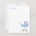 Blue Baby Stroller | Flat Thank You Note Cards