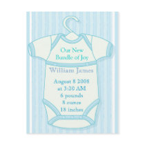 Blue BabyGro Announcement Post Card
