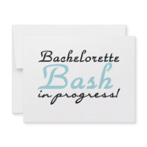 Blue Bachelorette Bash T-shirts and Gifts Custom Invitation