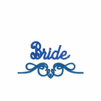 Blue Bachelorette With Back Flourish embroidered shirts
