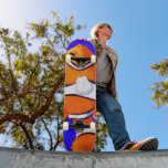 blue background, Fish Gold Vero Beach 2010 The ... Skate Deck