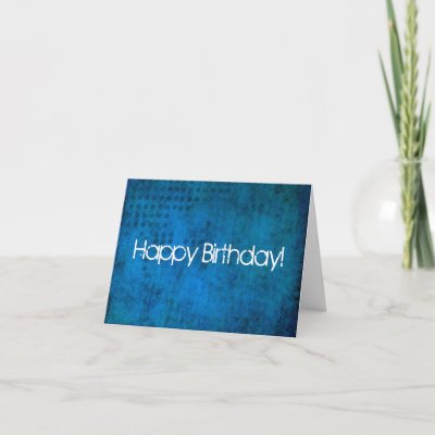 Blue Background Happy Birthday Card from Zazzle.com