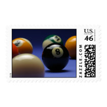Blue Background Postage Stamps