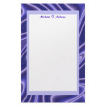blue background personalized stationery