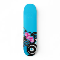 blue-background-with-shapes skateboards by CreativeColours blue-background-with-shapes skateboards
