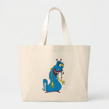 Blue bacteria canvas bags