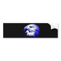 Blue Bald Eagle Bumper Sticker