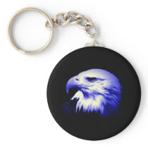 Blue Bald Eagle Key Chain