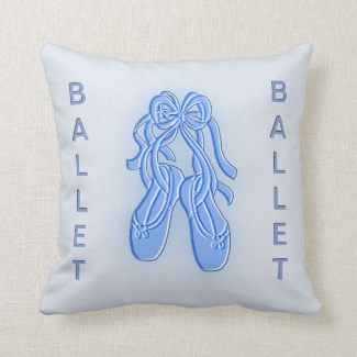 Blue Ballet Slippers American Mojo Pillow