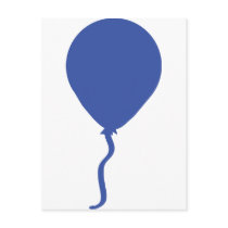 blue balloon postcard