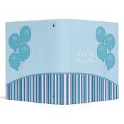 Blue Balloons Poetry Binder